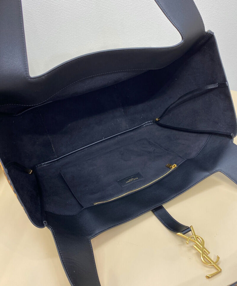 Saint Laurent Le 5 A 7 Bea In Pony Hair Leather Coffee